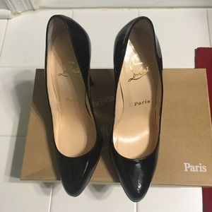 Christian Louboutin Black Patent Leather Shoes.